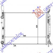 RADIATOR 1.6 PETROL - 1.5 DIESEL (560x410x23) (NRF)