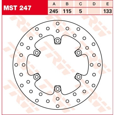 Disco de freno fijo redondo 220-250 mm TRW MST247