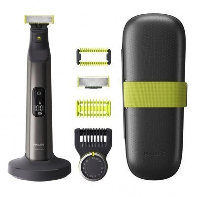 Afeitadora philips oneblade pro qp6651 - 61 peine guia - 0.4mm - recort - afeita - humedo - seco - 120min