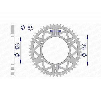 Corona AFAM aluminio ultraligera autolimpiable 15203 - Paso 520 15203+52