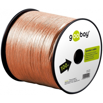 Bobina 100m Cable Paralelo 2x1,5mm TRANSPARENTE