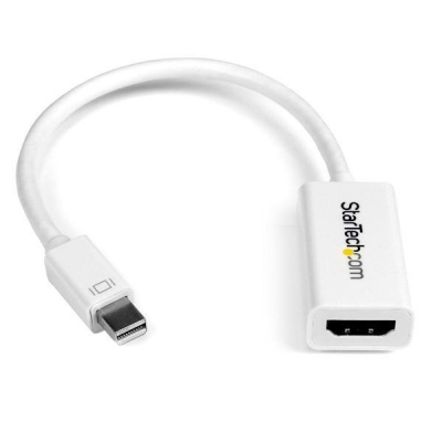 Conversor de Vídeo Mini DisplayPort a HDMI con Audio – Adaptador Activo MDP 1.2 para MacBook Pro – 4K @ 30Hz - Blanco