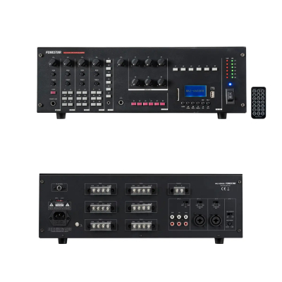 Amplificador PA 6x 100Wrms 6Zonas FM/USB/SD/MP3