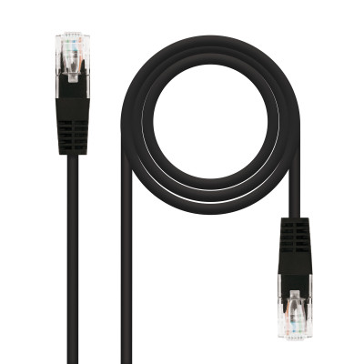 Nanocable - CABLE RED LATIGUILLO CAT.5E UTP AWG24, NEGRO 3 M