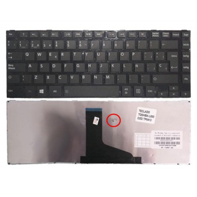 Teclado compatible para portátil TOSHIBA L800 / L830 / L840 Negro / Con marco