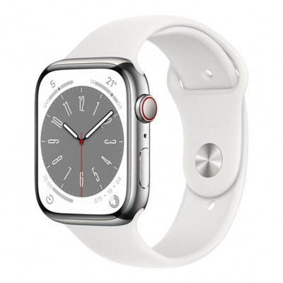 Reloj smartwatch apple watch series 8 gps + cellular 45mm silver ip6x - retina