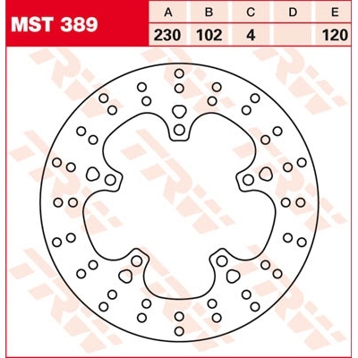 Disco de freno fijo redondo 220-250 mm TRW MST389