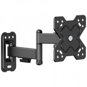 Soporte TV orientable de pared Aisens WT32TSR-381, 13-32 pulgadas, hasta 20 kg, 3 pivotes, VESA 100x100 mm, orient. ±90°, incl. -15°/+5°, negro