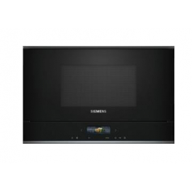 Microondas integrable Siemens BE732L1B1, Serie iQ700, 21 litros, 900W, Grill, Hidrolítico, 5 potencias, 10 programas, Inverter, apertura lateral...