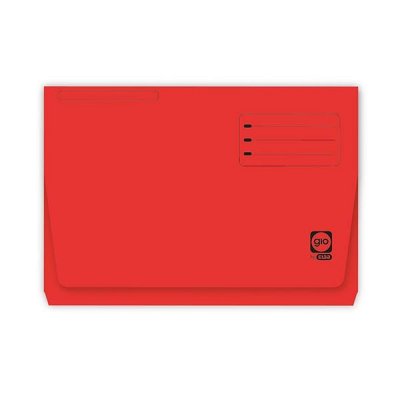 Gio Paq.25 subcarpetas bolsillo 320g folio rojo
