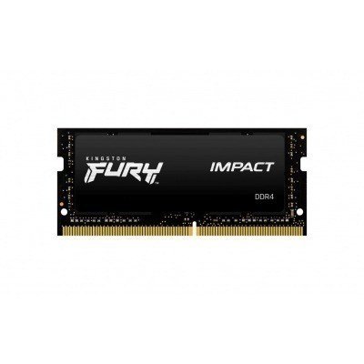 Kingston FURY Impact - DDR4 - módulo - 8 GB - SO-DIMM de 260 contactos - 3200 MHz / PC4-25600 - CL20 - 1.2 V - sin búfer - no ECC - negro