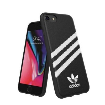 CARCASA ADIDAS MOULDED CASE PU FW 18 NEGRO/BLANCO - COMPATIBLE CON IPHONE 6/6S/7/8