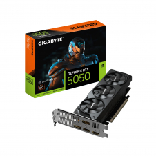 GIGABYTE GeForce RTX 5050 OC Low Profile 8G Tarjeta Gráfica - 8GB GDDR6, 128bit, PCI-E 5.0, 2587MHz Frecuencia del núcleo, 2 x DP, 2 x HDMI, NVIDIA