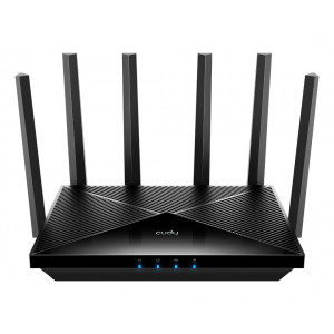 Cudy Router WiFi 7 Mesh Tribanda BE11000 de 2.5G - Velocidad hasta 2500Mbps - 4 Puertos - 6 Antenas Fijas de 5dBi - Tecnologia M