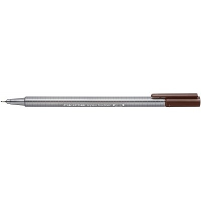 Staedtler Triplus Fineliner 334 Rotulador de Punta Fina - Trazo de 0.3mm - Tinta Base de Agua - Color Sepia Calido