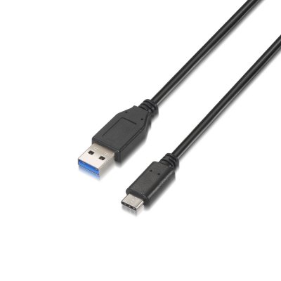 Cable USB 3.1 Aisens A107-0060/ USB Tipo-C Macho - USB Macho/ 1m/ Negro