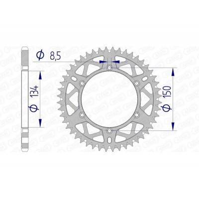 Corona AFAM aluminio ultraligera autolimpiable 17206 - Paso 520 17206+53