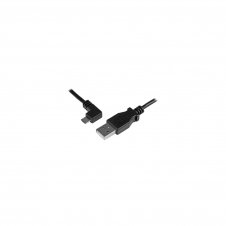 StarTech.com Cable USB 2.0 de 1m USB A macho a Micro USB B macho con conector acodado a la izquierda - Cable de Carga y Sincronización negro