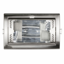 Downlight Rectangular Empotrar 2xe27 Niquel 10x21,5x14,5 Cm Corte 21,5x13,5cm