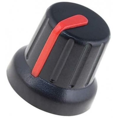 Boton de Mando con Indicador ROJO para Eje 6,35mm