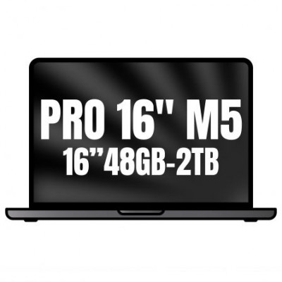 Apple Macbook Pro 16/ M5 Max 18-Core CPU/ 48GB/ 2TB SSD/ 40-Core GPU/ Negro Espacial