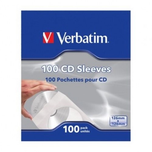 Fundas CD-R Verbatim Sleeves/ CajA100uds