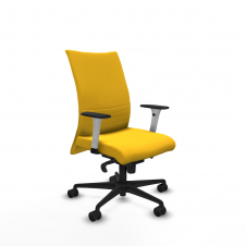 Piqueras y Crespo Albacete confidente sincro similpiel amarillo brazos 1D blancos base nailon ruedas 65 mm nailon