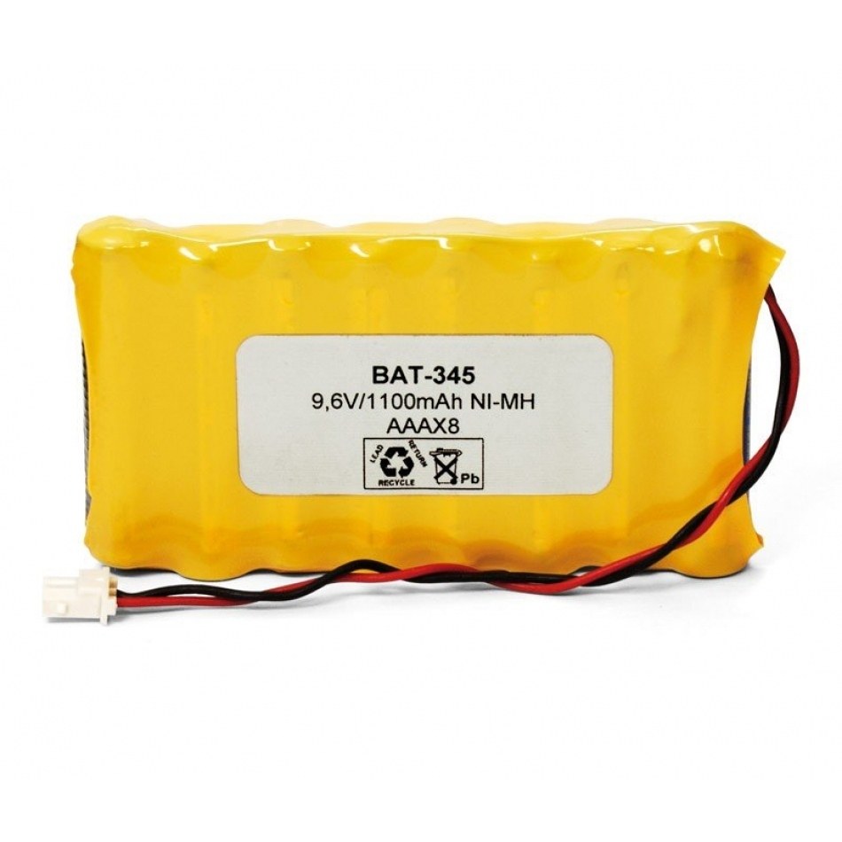 Bateria 9,6Vdc 1100mA Ni-Mh AAAx8 con cable y conector