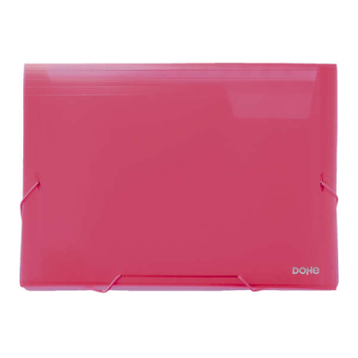 Dohe Clasificadores Acordeon de 13 Departamentos - Tamaño A4 Apaisado - Fabricados en Polipropileno Translucido de 700 Micras - con Cierre de Gomas