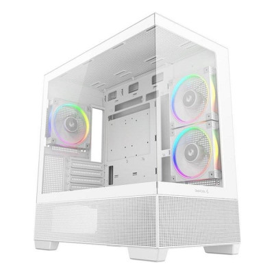 Caja ordenador gaming deepcool cg380 3f matx argb cristal templado blanca