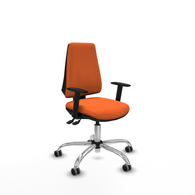 Elche AS bali naranja brazos 1D base cromada ruedas engomadas 65mm