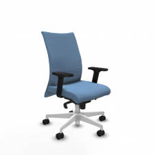 Piqueras y Crespo Albacete confidente sincro bali azul cielo brazos 2D base blanca ruedas 65 mm nailon