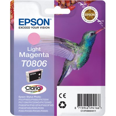 Cartucho de Tinta Original Epson T0806/ Magenta Claro