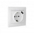 SCHUKO CON USB 2.1 EUROPA BLANCO