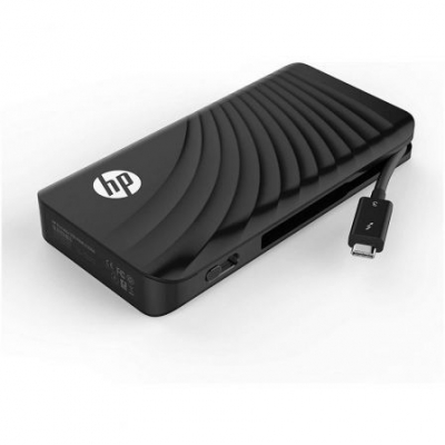 DISCO EXTERNO HP SSD NVME P800 256GB NEGRO - USB TIPO-C THUNDERBOLT 3 - LECTURA 24000MB/S - ESCRITURA 1200MB/S