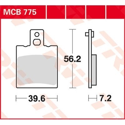 Pastillas de freno metal sinterizado SV TRW MCB775