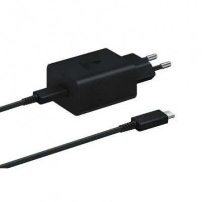 Cargador de Pared Samsung EP-T4510XBEGEU/ 1 USB Tipo-C + Cable USB Tipo-C/ 45W