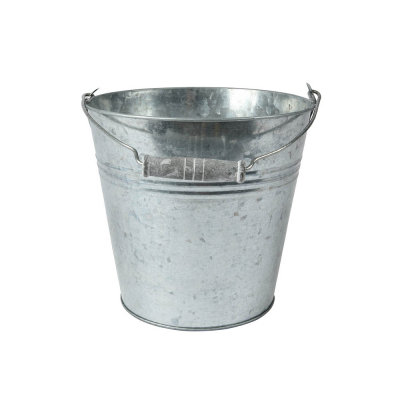 Cubo de zinc, para exterior ø11 x 10 cm