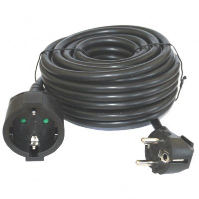 Cable prolongador de corriente silver electrics 10m - 3x 1.5mm - 250v - 16a - 3.500w negro