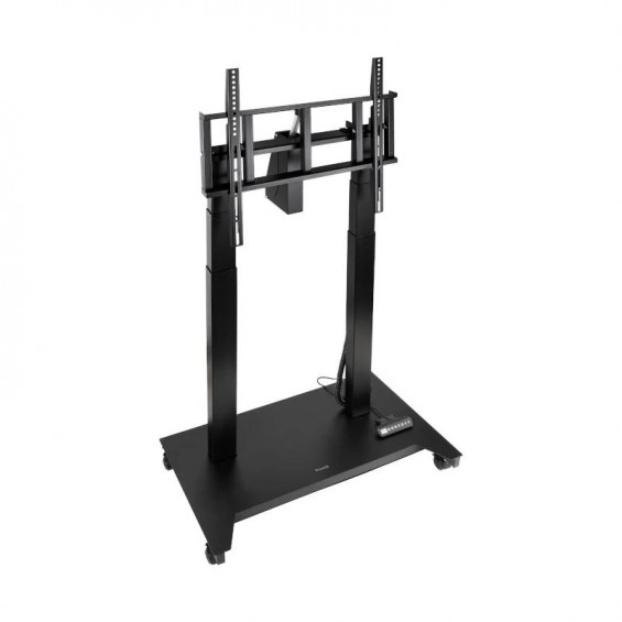 Carro TV motorizado con ruedas TooQ FSM03-B UROS, 52-84 pulgadas, hasta 100 kg, VESA 600 x 500 mm, incl. hasta 90°, altura eléctrica, negro - imagen 3