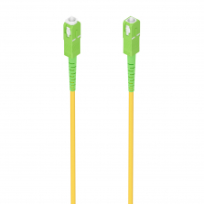 AISENS Cable Fibra Óptica Latiguillo G657A2 3.0 9/125 SMF Simplex CPR DCA LSZH, SC/APC-SC/APC, Amarillo, 5.0m