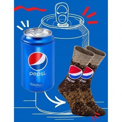 Lata de calcetines rainbow socks pepsi talla l