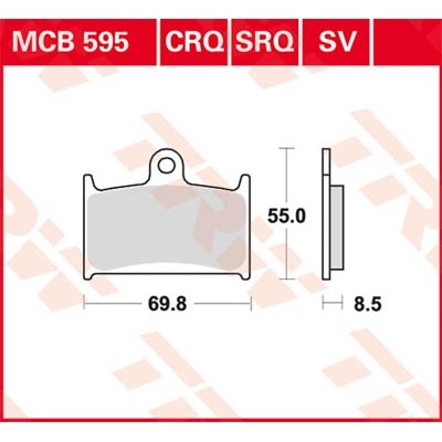 Pastillas de freno metal sinterizado SV TRW MCB595