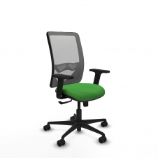 Piqueras y Crespo Zulema sincro malla gris bali verde brazos 2D base nailon ruedas 65mm nailon