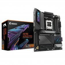 GIGABYTE X870E AORUS PRO Placa Base - Compatible con CPUs AMD Ryzen 9000, 16+2+2 fases VRM digitales, hasta 8000MHz DDR5 (OC), 3xPCIe 5.0 + 1xPCIe 4.0