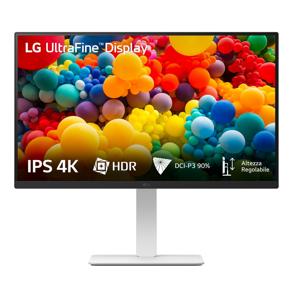Monitor Profesional LG UltraFine 27US550-W 27"/ 4K/ Regulable en altura/ Blanco