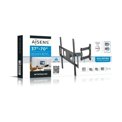 Aisens - Soporte Eco Giratorio, Inclinable y Nivelable Para Monitor/Tv 35 kg 37-70 Pulgadas