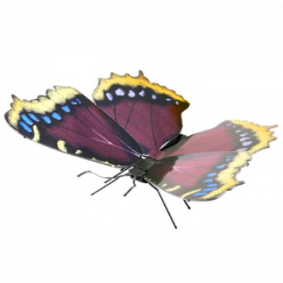 MAQUETA 3D METAL FASCINATIONS MARIPOSA MOURNING CLOAK MONTAJE SIN PEGAMENTO NI SOLDADURA