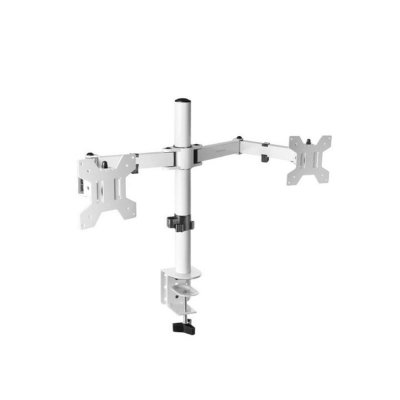 Soporte mesa mars gaming vesa hasta 27 pulgadas 100x100mm max 8kg - monitor blanco brazo doble