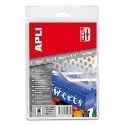 COLGADORES ADHESIVOS 34X48 PLAST. C/100